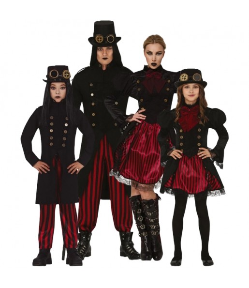 Steampunk-Vampire Kostüme für Gruppen und Familien
