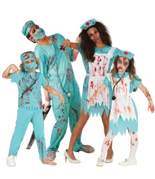 Zombie-Ärzte Kostüme für Gruppen und Familien