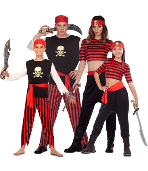 Schatz-Piraten Kostüme für Gruppen und Familien
