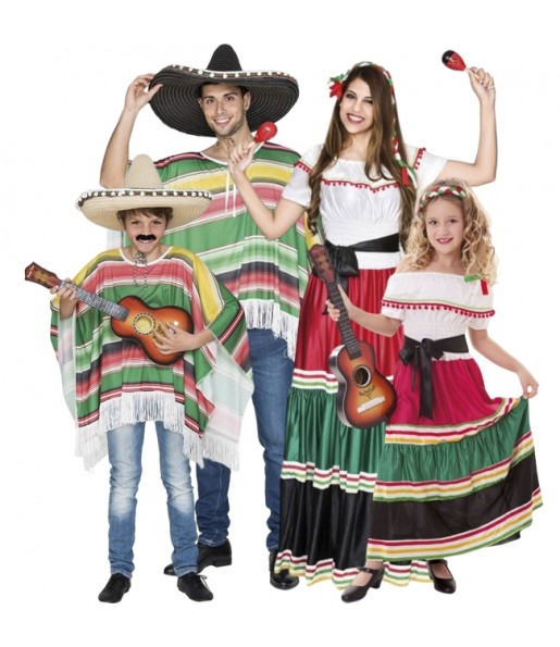 Kostüme Mexicaner für Gruppen und Familien