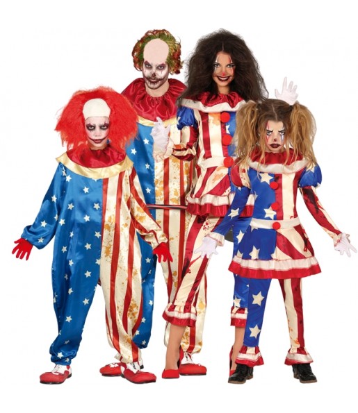 Gruppe von Patrioten-Clowns