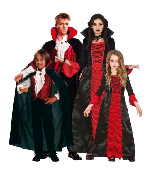 Dracula-Vampire Kostüme für Gruppen und Familien