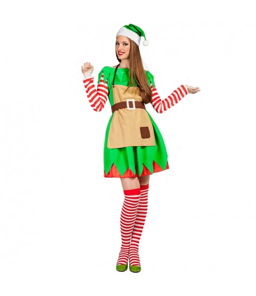 Kostüm Sie sich als Weihnachtselfin Kostüm für Damen-Frau für Spaß und Vergnügungen