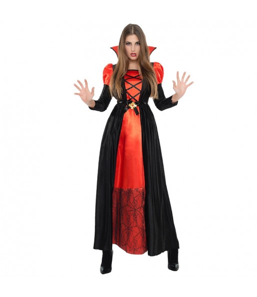 Vampirin Dracula Kostüm Frau für Halloween Nacht