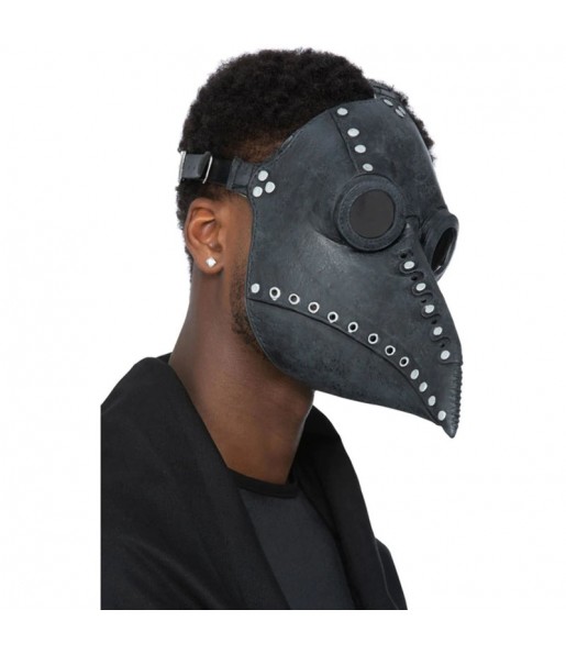 Doctor Plague Maske schwarz zur Vervollständigung Ihres Horrorkostüms