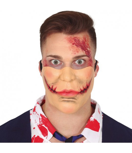 Joker-Maske mit ausgeschnittenem Mund