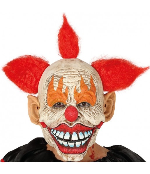 Finsterer Clown Maske mit Haaren