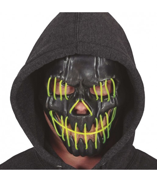 The Purge Lächelmaske mit Licht zur Vervollständigung Ihres Horrorkostüms