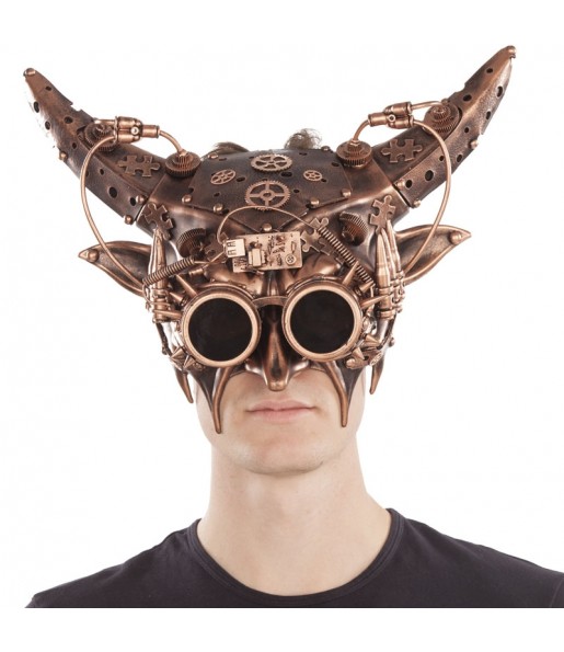 Steampunk Maske mit Hörnern