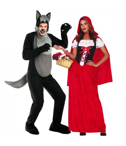 Rotkäppchen und der große böse Wolf Kostüme für Paare