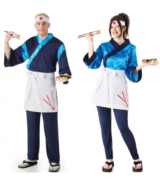 Japanische Köche Kostüme für Paare