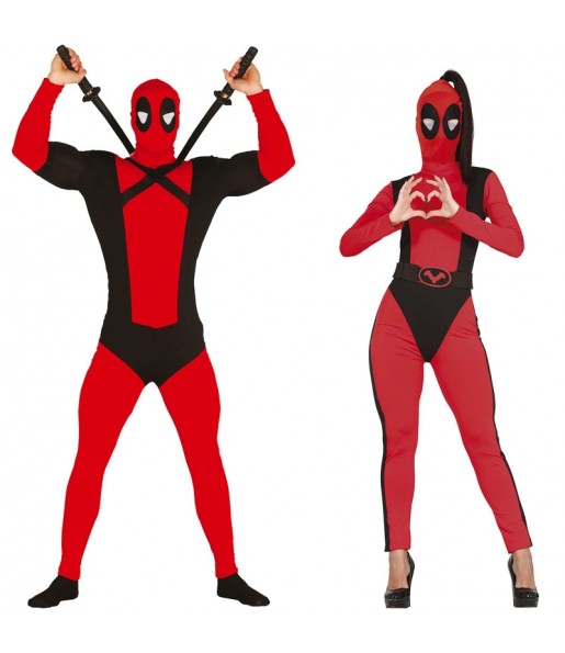 Mit dem perfekten Deadpool-Duo kannst du auf deiner nächsten Faschingsparty für Furore sorgen.