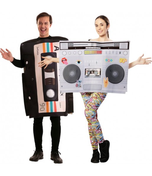 Radiokassette und Kassettenband Kostüme für Paare