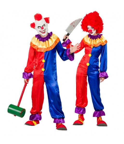 Mit dem perfekten Teuflische Clowns-Duo kannst du auf deiner nächsten Faschingsparty für Furore sorgen.
