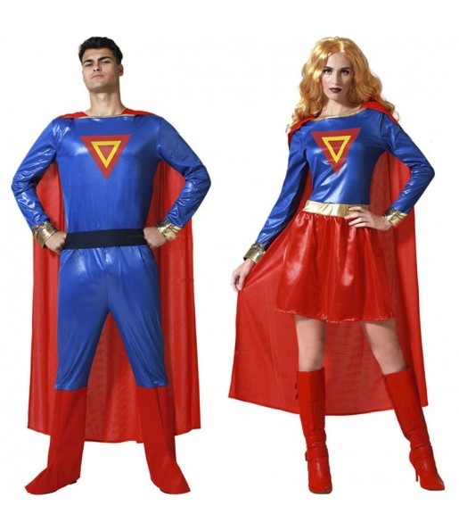 Klassische Comic-Superhelden Kostüme für Paare