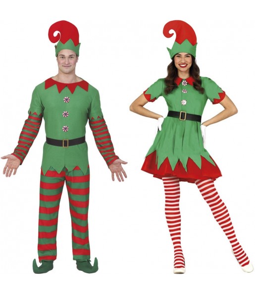 Mit dem perfekten Weihnachtsmann Elfen-Duo kannst du auf deiner nächsten Faschingsparty für Furore sorgen.