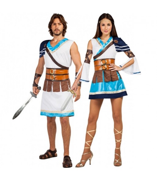 Mit dem perfekten Griechische Krieger-Duo kannst du auf deiner nächsten Faschingsparty für Furore sorgen.