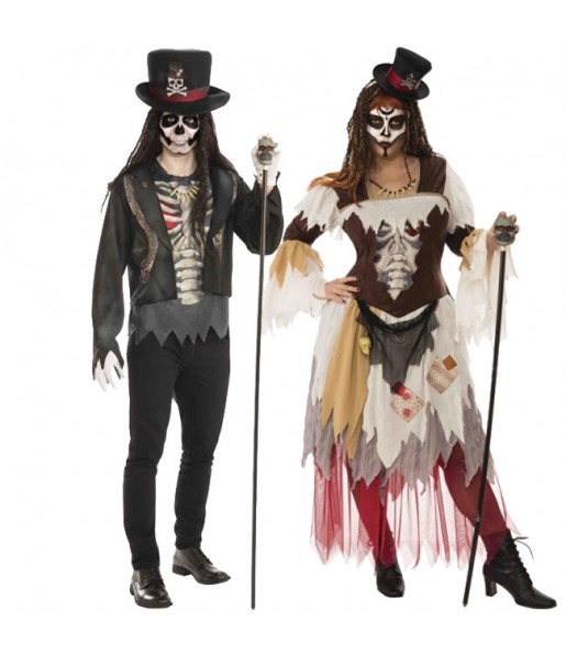 Mit dem perfekten Voodoo-Puppen-Duo kannst du auf deiner nächsten Faschingsparty für Furore sorgen.