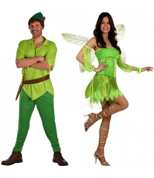 Mit dem perfekten Peter Pan und Fee Tinkerbell-Duo kannst du auf deiner nächsten Faschingsparty für Furore sorgen.