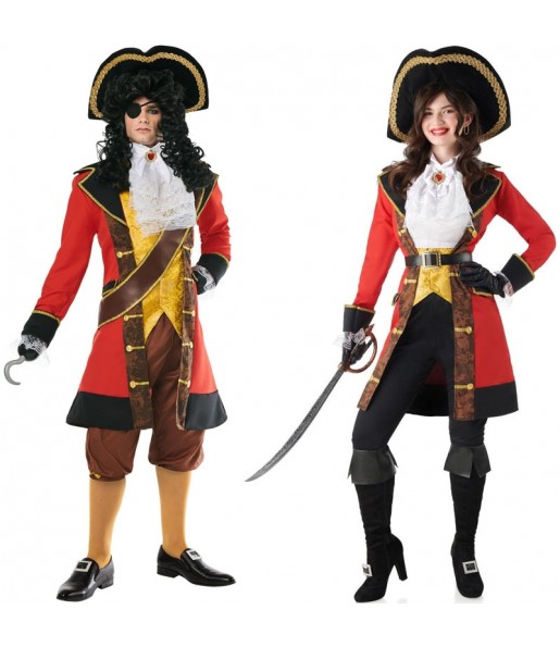 Kapitän Hook Piraten Kostüme für Paare