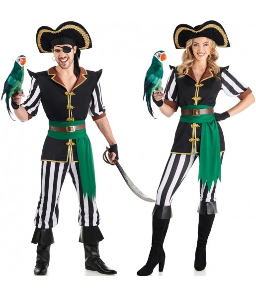 Piraten Plünderer Kostüme für Paare