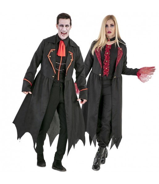 Mit dem perfekten Elegante Vampire-Duo kannst du auf deiner nächsten Faschingsparty für Furore sorgen.
