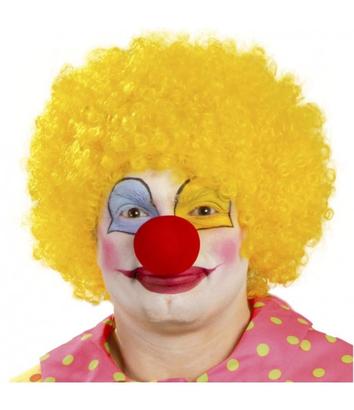 Gelbe Clown-Perücke um Ihr Kostüm zu vervollständigen