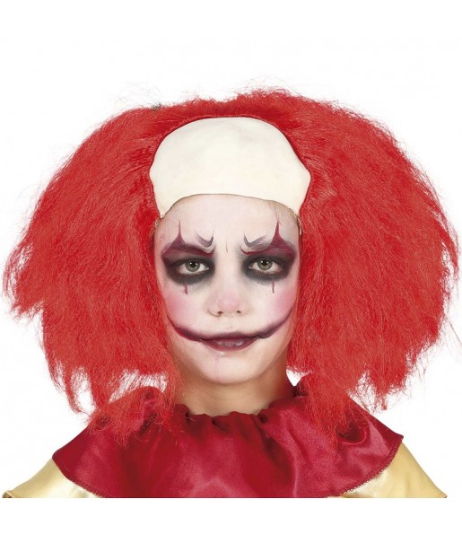 Killer Clown Perücke für Kinder zur Vervollständigung Ihres Horrorkostüms