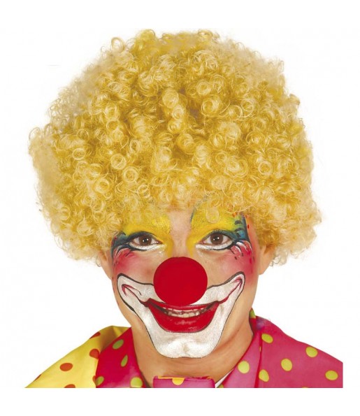 Blonde Clown-Perücke um Ihr Kostüm zu vervollständigen