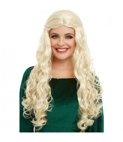 Mittelalterliche blonde Perücke um Ihr Kostüm zu vervollständigen