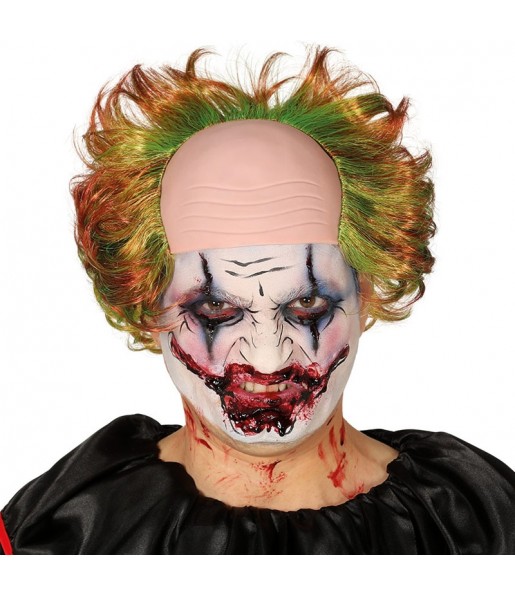 Killer Clown Perücke mit Glatze