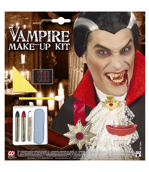 Vampir-Schminkset mit Zubehör zur Vervollständigung Ihres Horrorkostüms