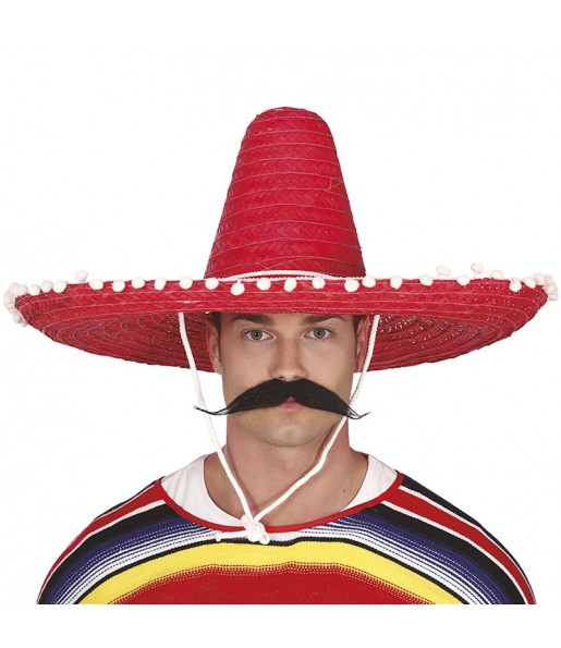 Mexikanischer roter Hut um Ihr Kostüm zu vervollständigen