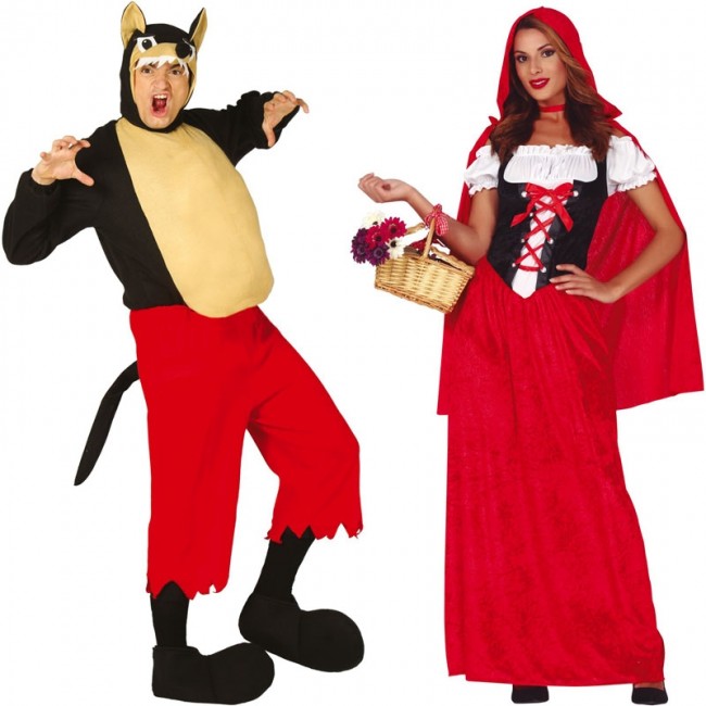 ▷ Wolf und Rotkäppchen Kostüme für Paare