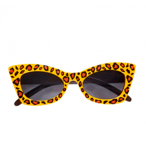 Leopard Rockabilly-Brille