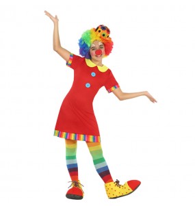Rotes Tunika Clown Mädchenverkleidung, die sie am meisten mögen