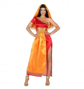 Kostüm Sie sich als Rotes Bollywood Hindu Kostüm für Damen-Frau für Spaß und Vergnügungen