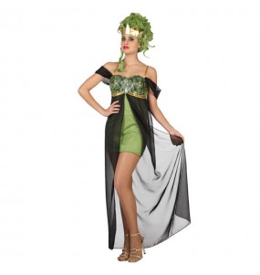 Kostüm Sie sich als Grüne griechische Göttin Kostüm für Damen-Frau für Spaß und Vergnügungen