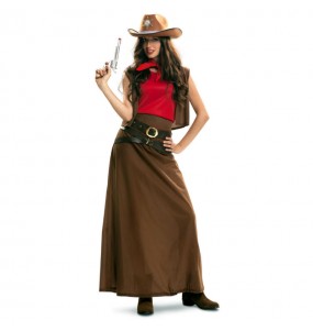 Kostüm Sie sich als Western Cowgirl Kostüm für Damen-Frau für Spaß und Vergnügungen