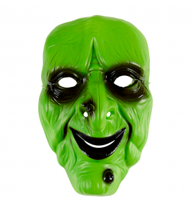 Grüne Hexenmaske