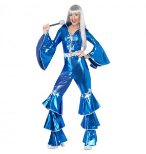 Kostüm Sie sich als Blaues Disco Dancing Kostüm für Damen-Frau für Spaß und Vergnügungen