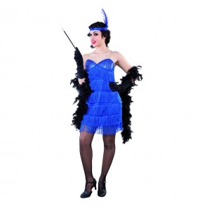 Kostüm Sie sich als Blau Charleston Kostüm für Damen-Frau für Spaß und Vergnügungen