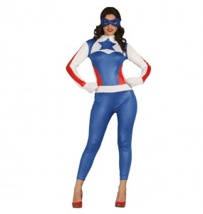 Kostüm Sie sich als Captain America Kostüm für Damen-Frau für Spaß und Vergnügungen