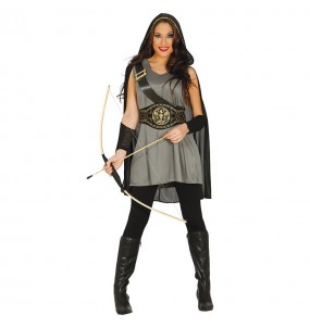 Kostüm Sie sich als Jägerin Katniss Die Tribute von Panem Kostüm für Damen-Frau für Spaß und Vergnügungen