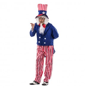 Uncle Sam Erwachseneverkleidung für einen Faschingsabend