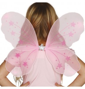Rosa Flügel für Kinder um Ihr Kostüm zu vervollständigen