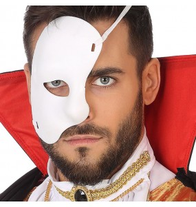 Phantom der Oper Maske weiß um Ihr Kostüm zu vervollständigen