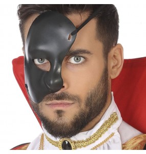 Phantom der Oper Maske schwarz um Ihr Kostüm zu vervollständigen
