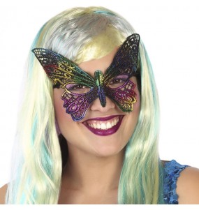 Buntes Schmetterlingsaugenbinde um Ihr Kostüm zu vervollständigen
