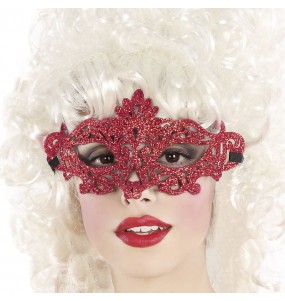 Rote Venedig-Maske um Ihr Kostüm zu vervollständigen